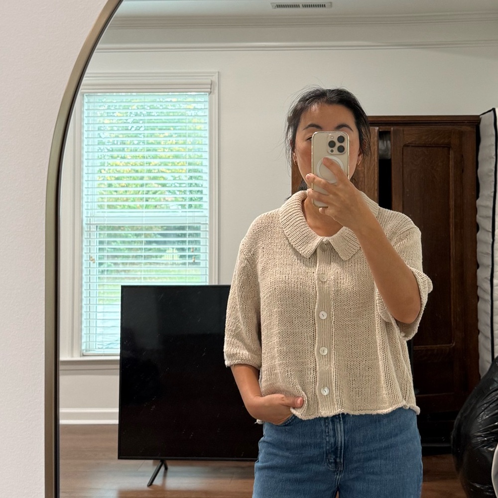 & Other Stories Beige Knit Cardigan - Picture 5 of 5